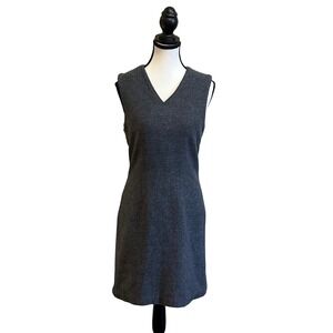 Eddie Bauer Womens V Neck Sleeveless Wool Blend Sheath Dress Size 4